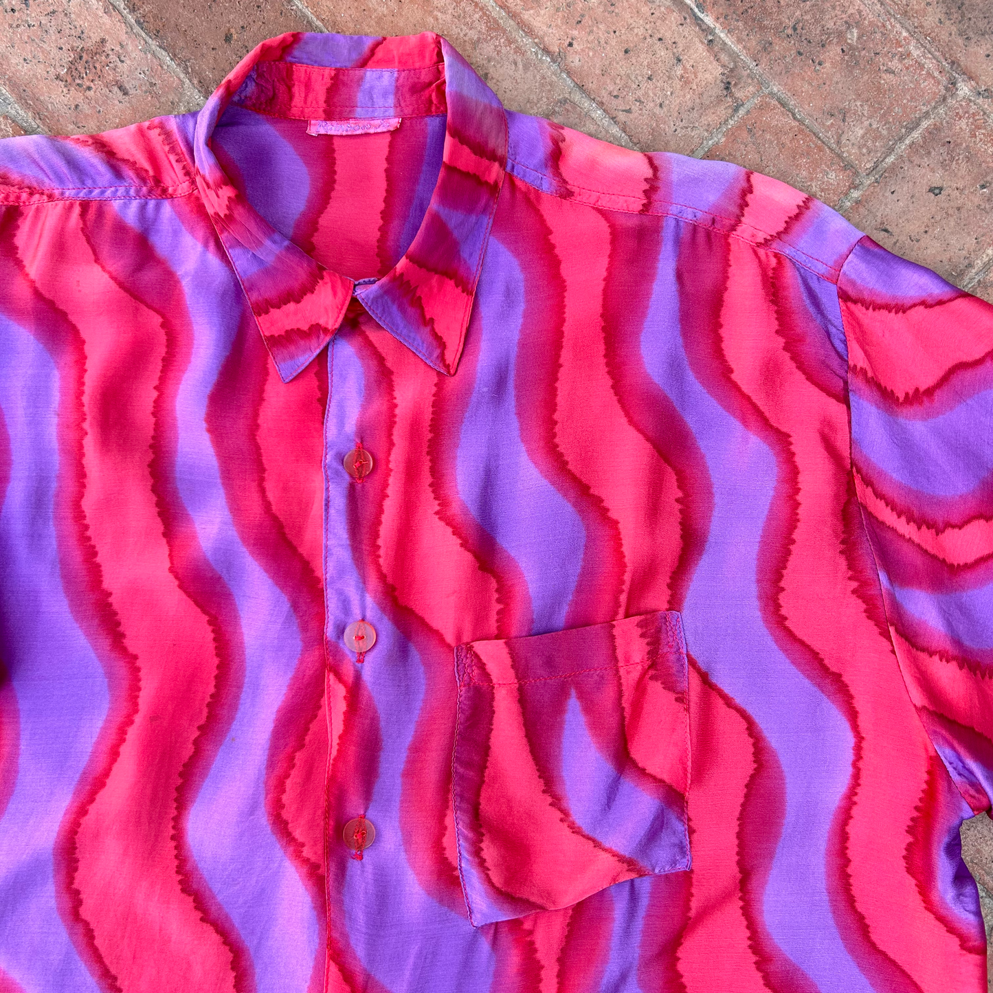 Vintage Silk Shirt ‘’Rainbow Jo’’