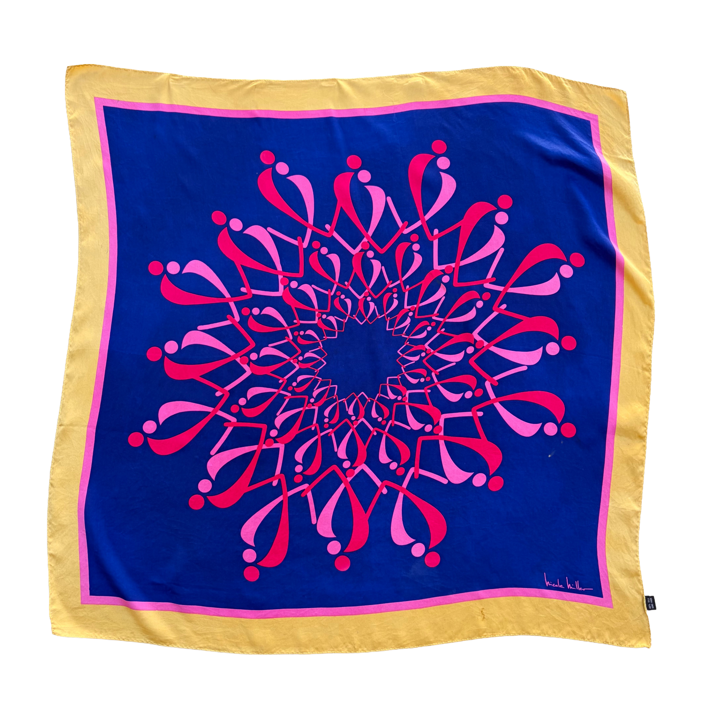 Vintage Silk Scarf ‘’Nicolle Miller’’